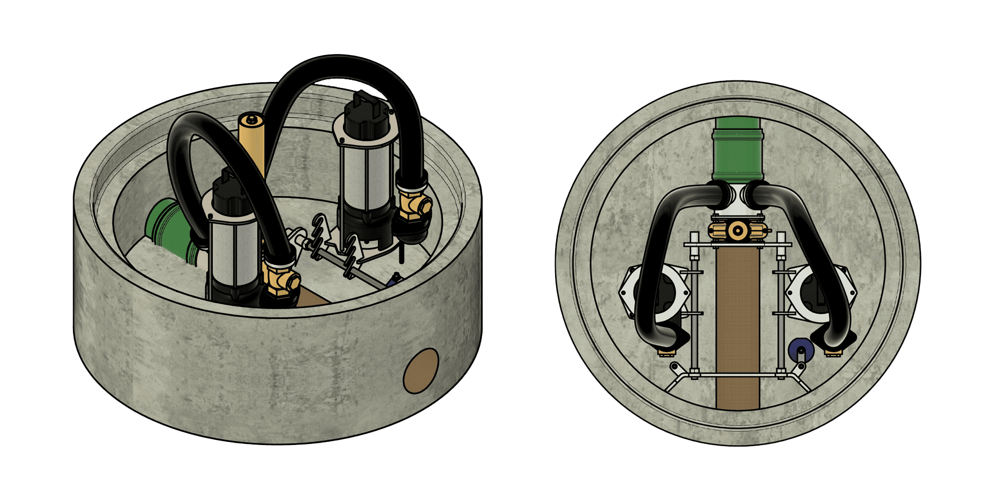 Montagebeispiel - RKS800 Hybrid-Hebeanlagen