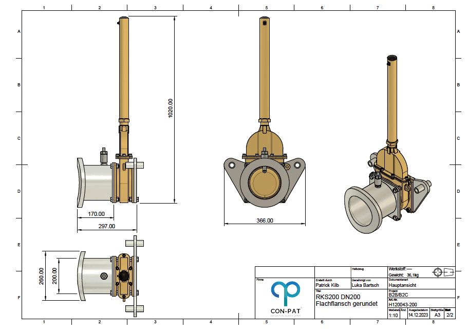 Vorschau RKS200 DN200 Flachflansch